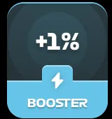 Stairpong multiplier booster bonus screen showing active boost percentage and time remaining